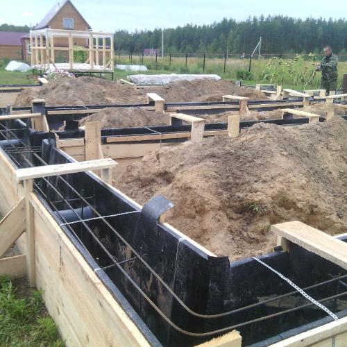 Фундамент перед заливкой