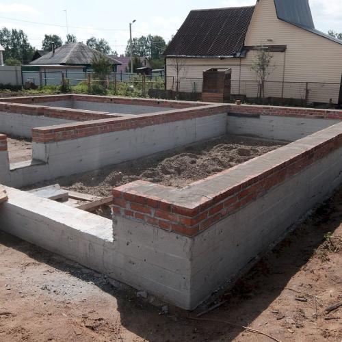 Готовый ленточный фундамент