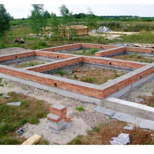 Ленточный фундамент для кирпича